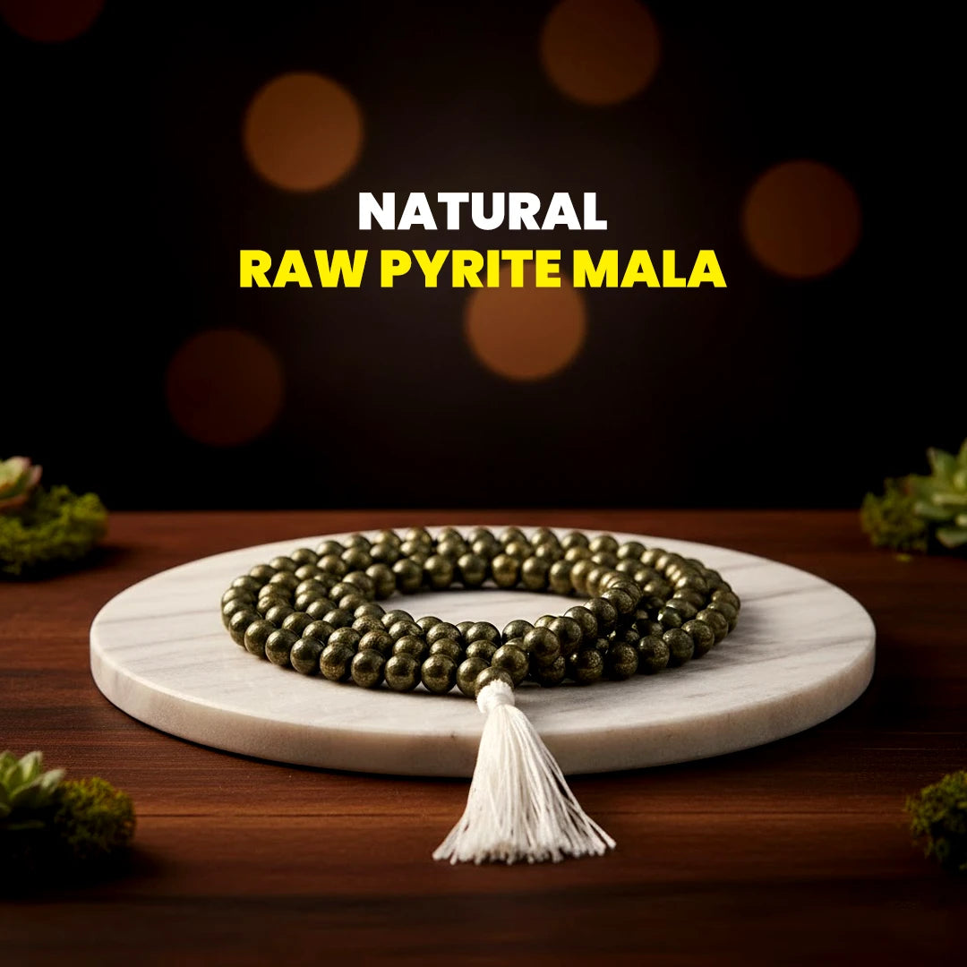 Natural Raw Pyrite Mala