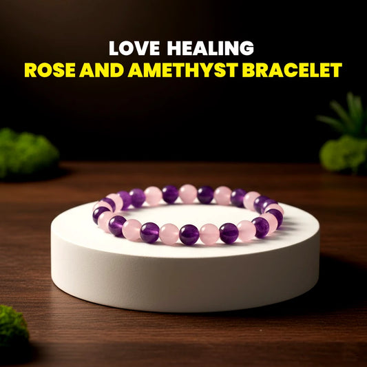 Love Healing Rose & Amethyst Bracelet