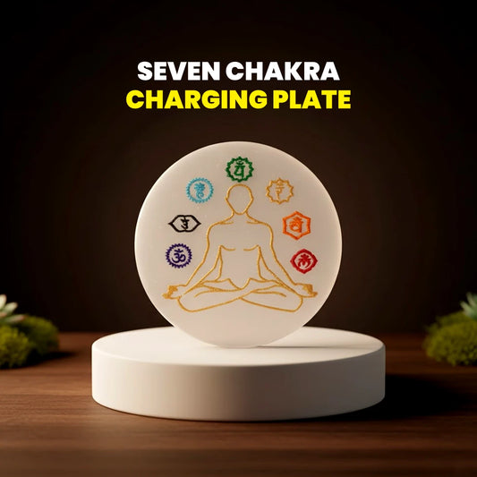 Seven Chakra Selenite Plate