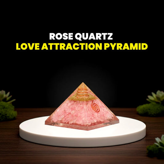 Rose Quartz Love Attraction Pyramid