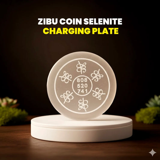 Zibu Coin Selenite Plate